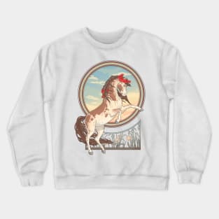 Poppy horse art Crewneck Sweatshirt